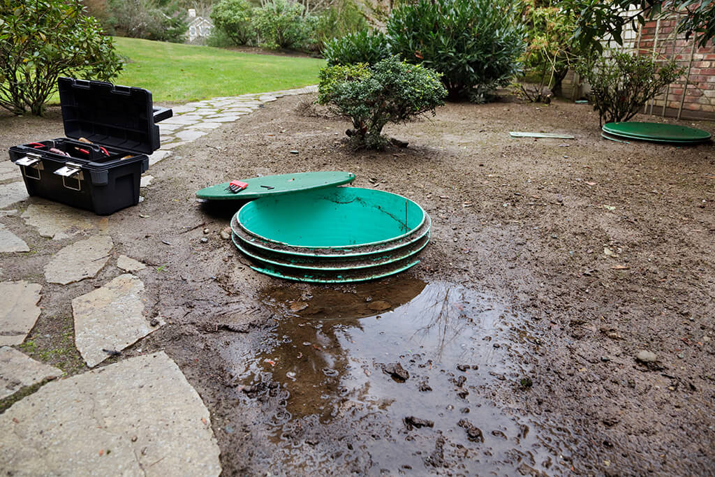 Collapsed Septic Tank